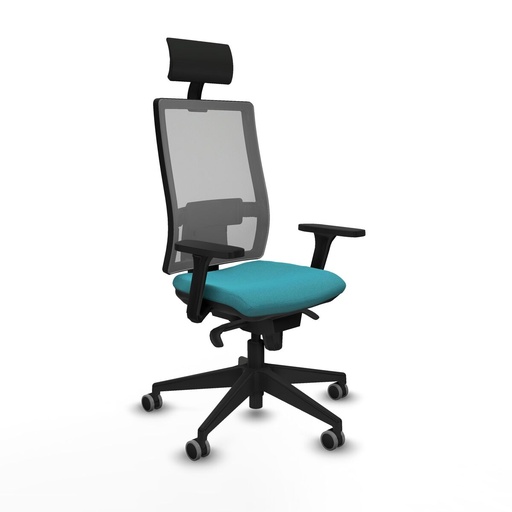 Silla de Oficina con Cabecero Piqueras y Crespo 3D066G1 Turquesa