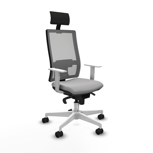 Silla de Oficina con Cabecero Piqueras y Crespo 4B026N1 Gris claro