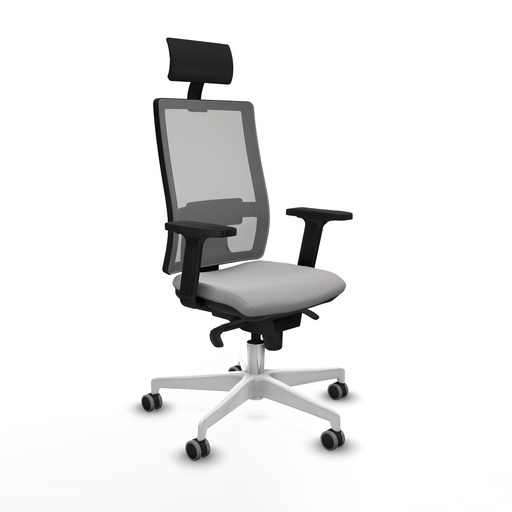Silla de Oficina con Cabecero Piqueras y Crespo 2D026G1 Gris claro