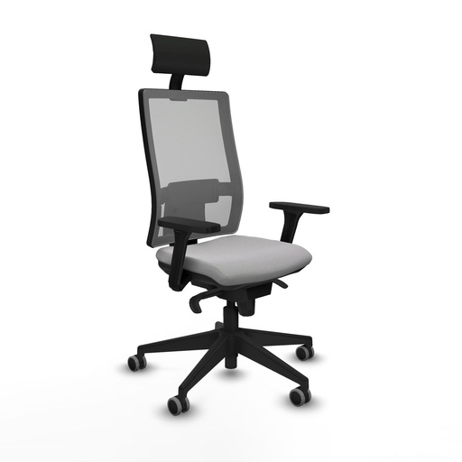 Silla de Oficina con Cabecero Piqueras y Crespo 3D066G1 Gris claro