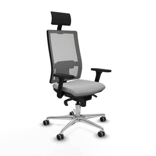 Office Chair with Headrest Piqueras y Crespo 3D086G1 Light grey
