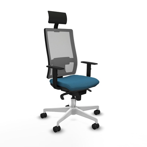 Silla de Oficina con Cabecero Piqueras y Crespo 1D026N1 Verde petróleo