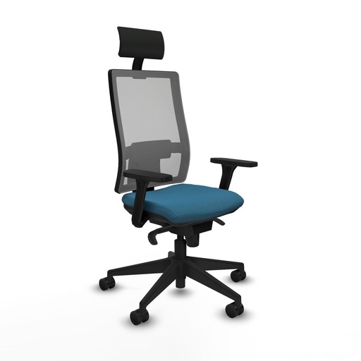 Silla de Oficina con Cabecero Piqueras y Crespo 3D066N1 Verde petróleo