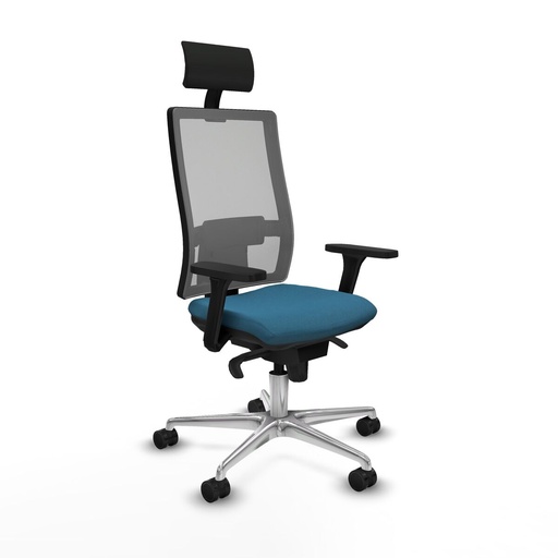 Silla de Oficina con Cabecero Piqueras y Crespo 3D086N1 Verde petróleo