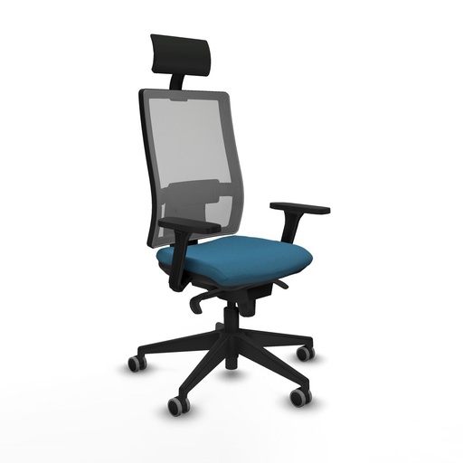Silla de Oficina con Cabecero Piqueras y Crespo 3D066G1 Verde petróleo
