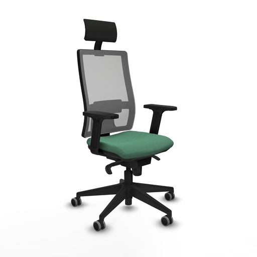 Office Chair with Headrest Piqueras y Crespo 2D066G1 Emerald Green