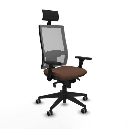 Office Chair with Headrest Piqueras y Crespo 3D066G1 Dark brown