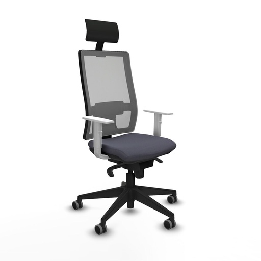 Silla de Oficina con Cabecero Piqueras y Crespo 4B066G1 Gris oscuro