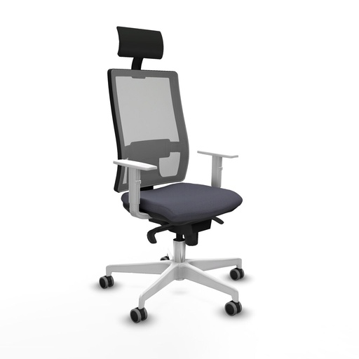 Silla de Oficina con Cabecero Piqueras y Crespo 4B026G1 Gris oscuro