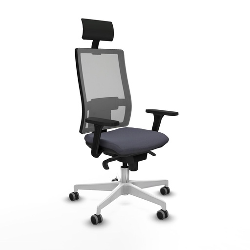 Silla de Oficina con Cabecero Piqueras y Crespo 3D026G1 Gris oscuro