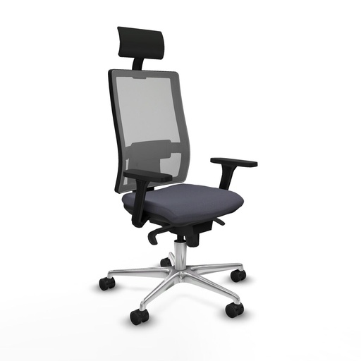 Silla de Oficina con Cabecero Piqueras y Crespo 3D086N1 Gris oscuro