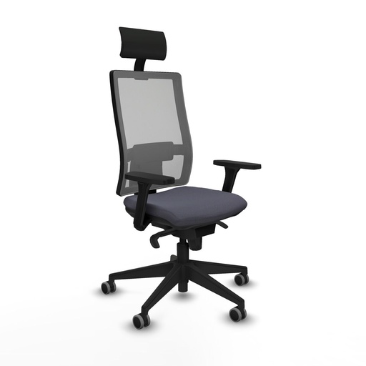 Office Chair with Headrest Piqueras y Crespo 3D066G1 Dark grey