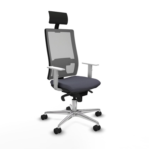 Office Chair with Headrest Piqueras y Crespo 4B086N1 Dark grey