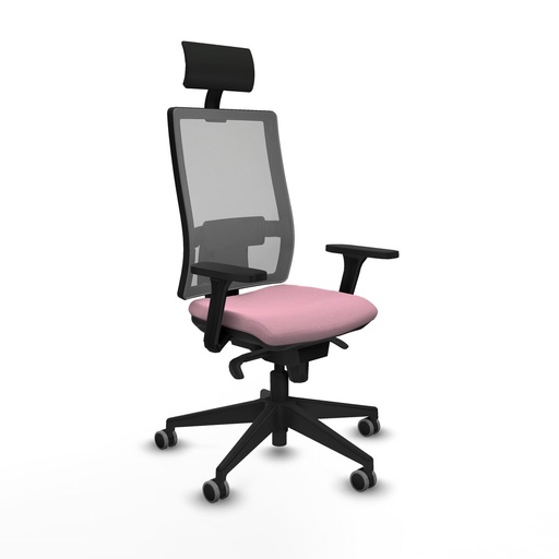 Office Chair with Headrest Piqueras y Crespo 3D066G1 Pink