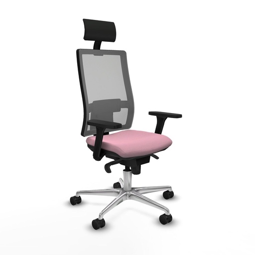 Office Chair with Headrest Piqueras y Crespo 3D086N1 Pink