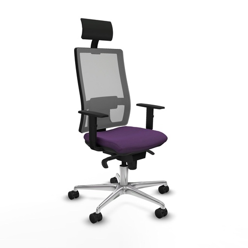 Silla de Oficina con Cabecero Piqueras y Crespo 1D086N1 Morado