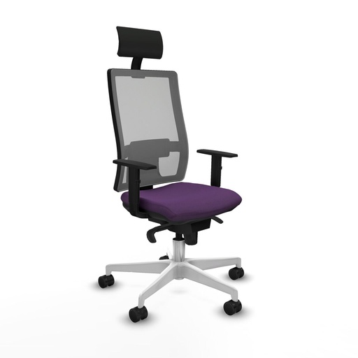 Silla de Oficina con Cabecero Piqueras y Crespo 1D026N1 Morado