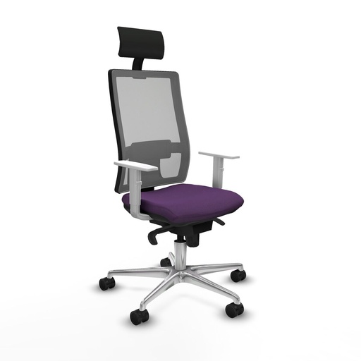 Silla de Oficina con Cabecero Piqueras y Crespo 4B086N1 Morado