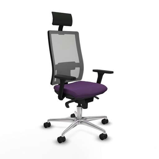 Silla de Oficina con Cabecero Piqueras y Crespo 3D086N1 Morado
