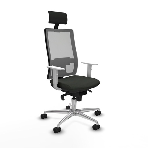 Office Chair with Headrest Piqueras y Crespo 4B086N1 Black