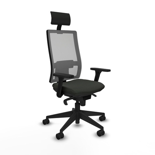Office Chair with Headrest Piqueras y Crespo 3D066N1 Black