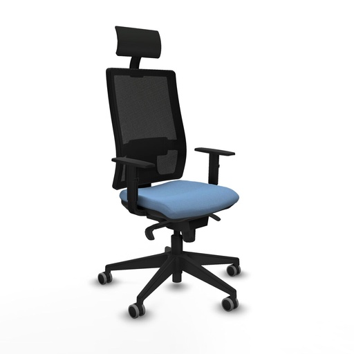 Office Chair with Headrest Piqueras y Crespo 1D066G1 Sky blue
