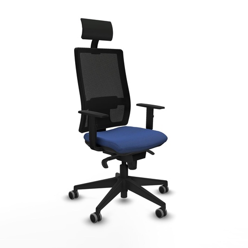Silla de Oficina con Cabecero Piqueras y Crespo 1D066G1 Azul marino
