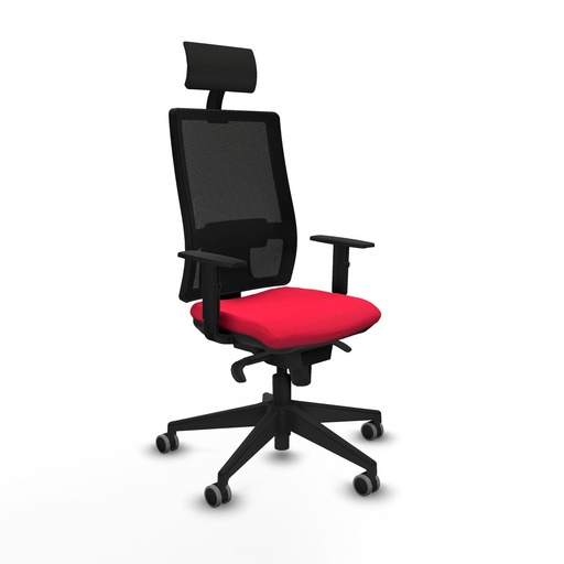 Office Chair with Headrest Piqueras y Crespo 1D066G1 Red