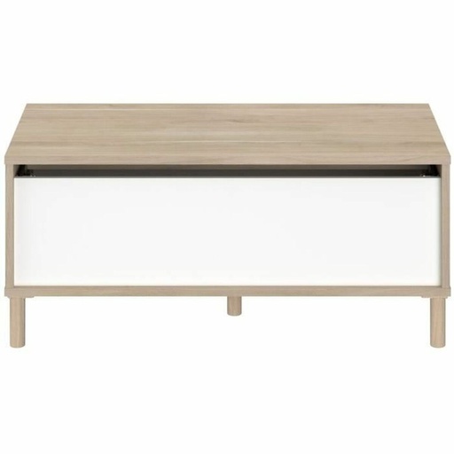 Mesa de Centro Elevable Parisot Blanco 100 x 50 x 43,6 cm