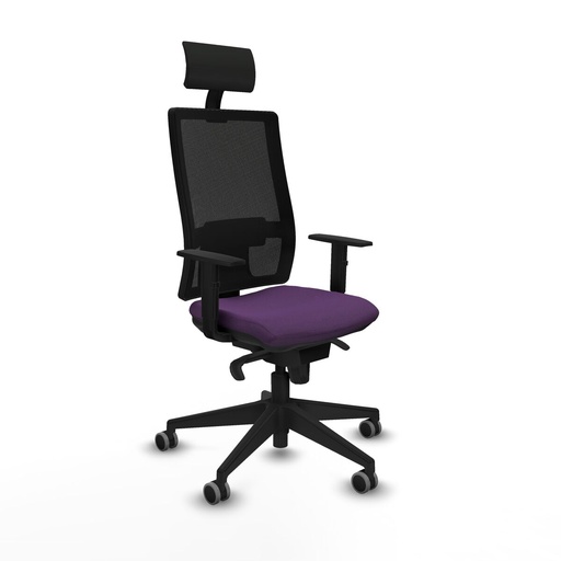 Silla de Oficina con Cabecero Piqueras y Crespo 1D066G1 Morado