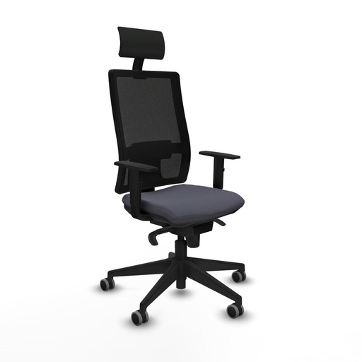 Office Chair with Headrest Piqueras y Crespo 1D066G1 Dark grey