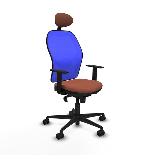 Office Chair with Headrest Jorquera Piqueras y Crespo 1D036N1 Blue Brown