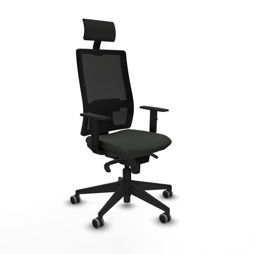 Office Chair with Headrest Piqueras y Crespo 1D066G1 Black