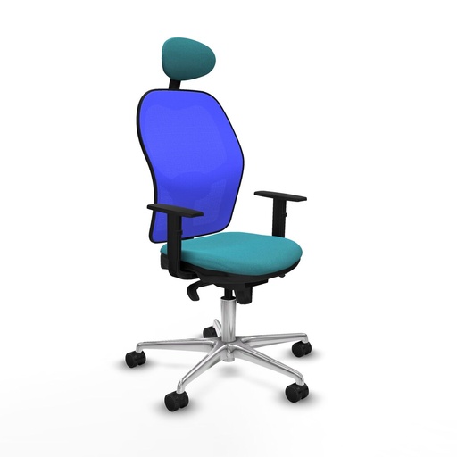 Office Chair with Headrest Jorquera Piqueras y Crespo 1D086N1 Turquoise
