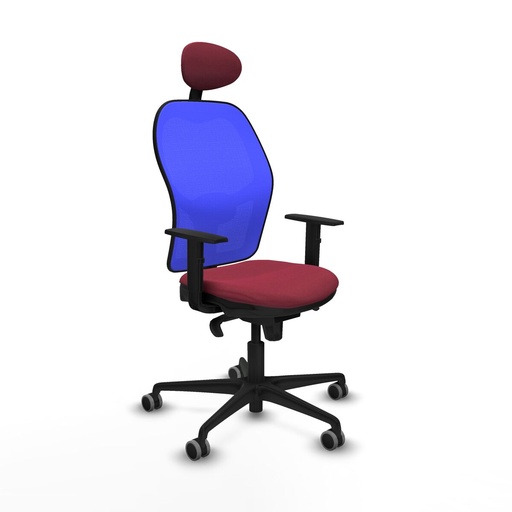 Silla de Oficina con Cabecero Jorquera Piqueras y Crespo 1D036G1 Granate