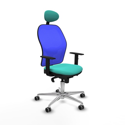 Office Chair with Headrest Jorquera Piqueras y Crespo 1D086G1 Turquoise