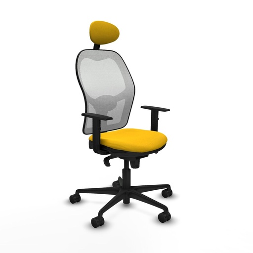 Office Chair with Headrest Jorquera Piqueras y Crespo 1D036N1 Yellow