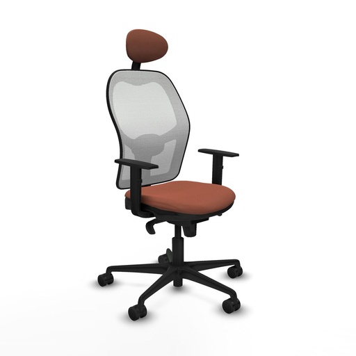 Silla de Oficina con Cabecero Jorquera Piqueras y Crespo 1D036N1 Blanco Marrón