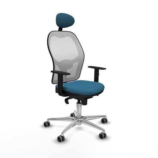 Office Chair with Headrest Jorquera Piqueras y Crespo 1D086G1 White Petroleum green