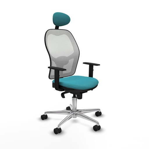 Office Chair with Headrest Jorquera Piqueras y Crespo 1D086N1 Turquoise
