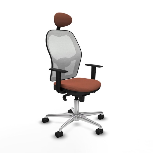 Silla de Oficina con Cabecero Jorquera Piqueras y Crespo 1D086N1 Blanco Marrón