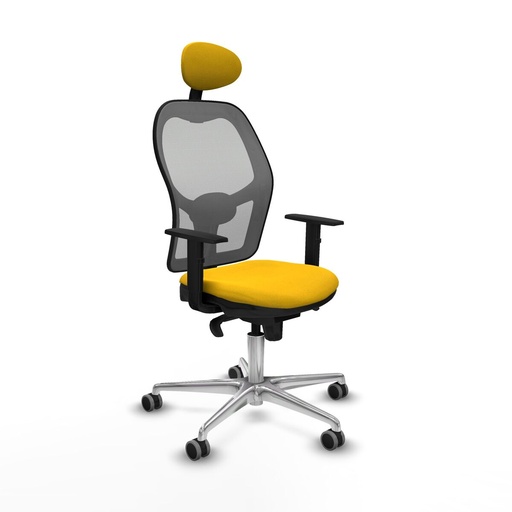 Office Chair with Headrest Jorquera Piqueras y Crespo 1D086G1 Yellow