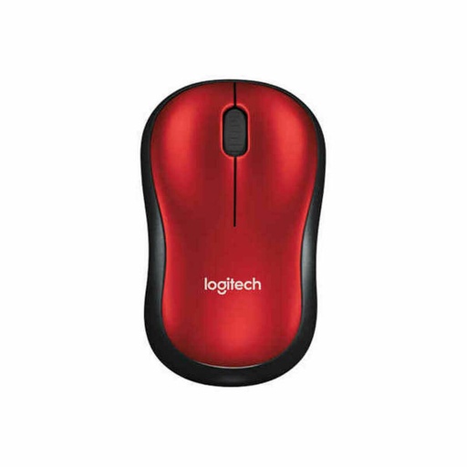 Ratón Inalámbrico Logitech M185 Negro Rojo Monocromo 1000 dpi