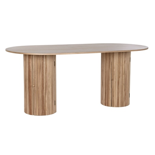 Mesa de Comedor Home ESPRIT Natural Madera de Paulonia Madera MDF 180 x 90 x 75 cm