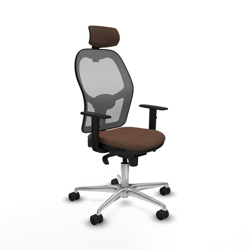 Office Chair with Headrest Piqueras y Crespo 1D086N2 Grey Dark brown