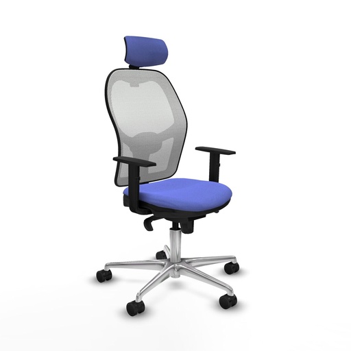Office Chair with Headrest Piqueras y Crespo 1D086N2 Light Blue