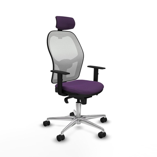 Silla de Oficina con Cabecero Piqueras y Crespo 1D086N2 Morado