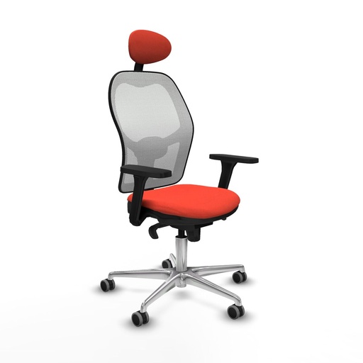 Silla de Oficina con Cabecero Piqueras y Crespo 3D086G1 Naranja Oscuro