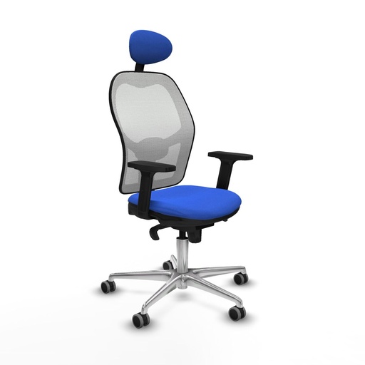 Silla de Oficina con Cabecero Piqueras y Crespo 2D086G1 Azul
