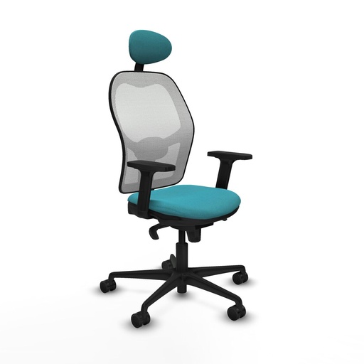 Silla de Oficina con Cabecero Piqueras y Crespo 2D036N1 Turquesa